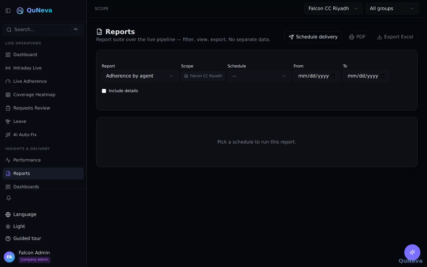 Reports catalog